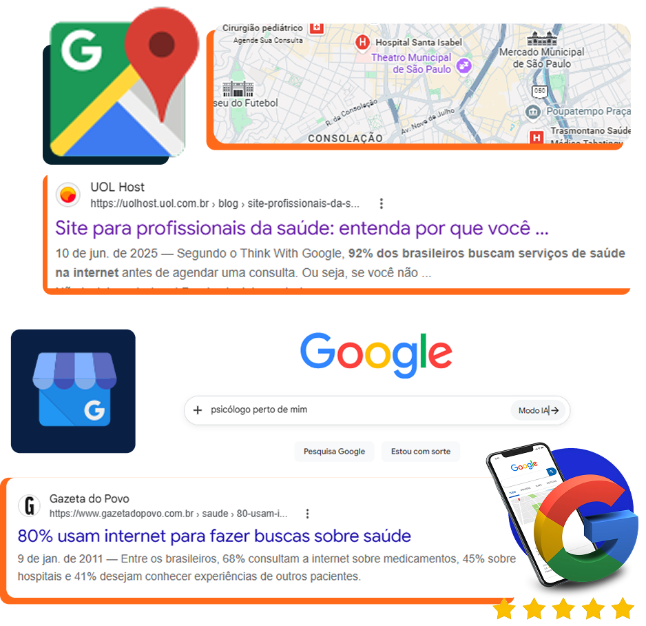 criação de sites para profissionais da saúde
